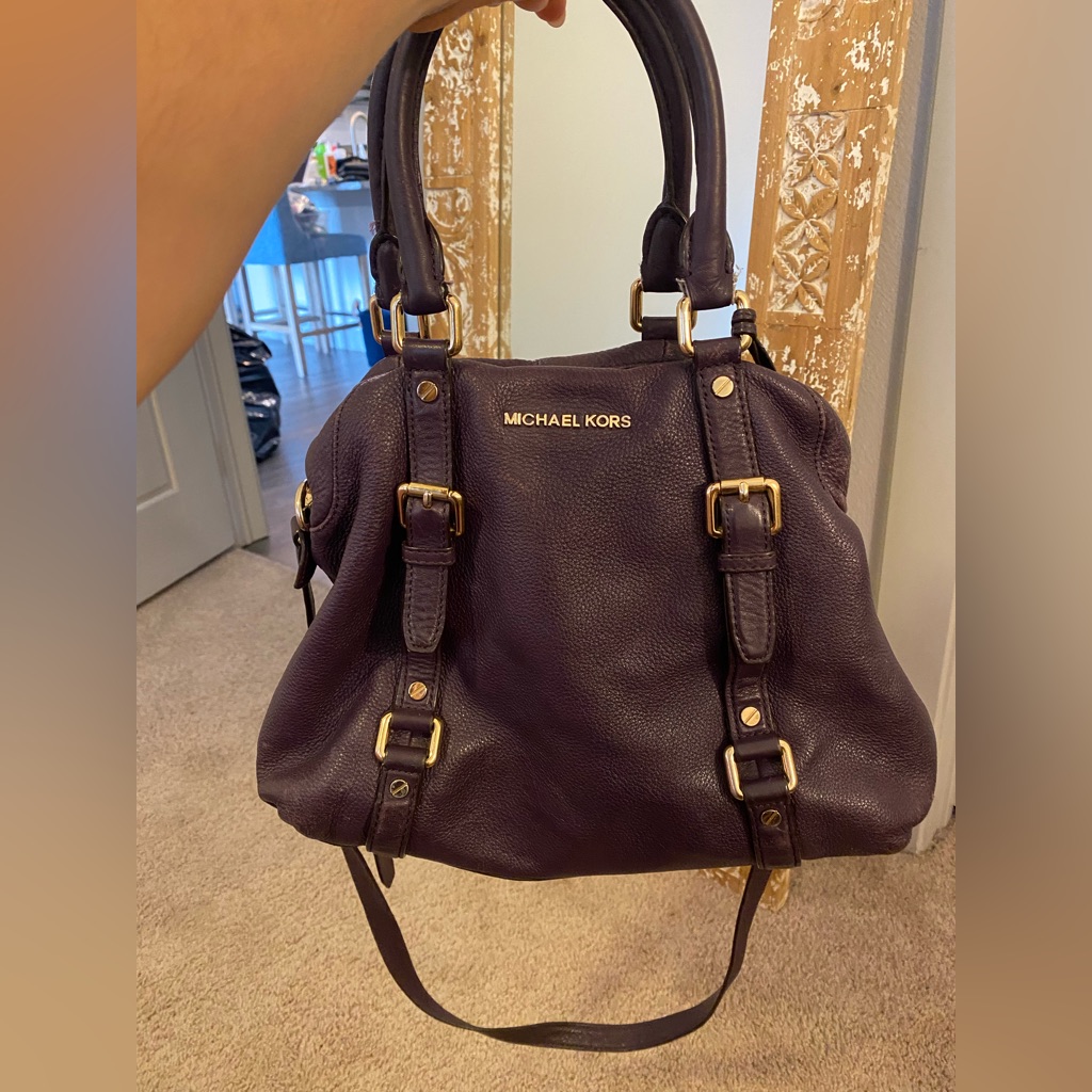 Michael Kors Purple Leather Purse